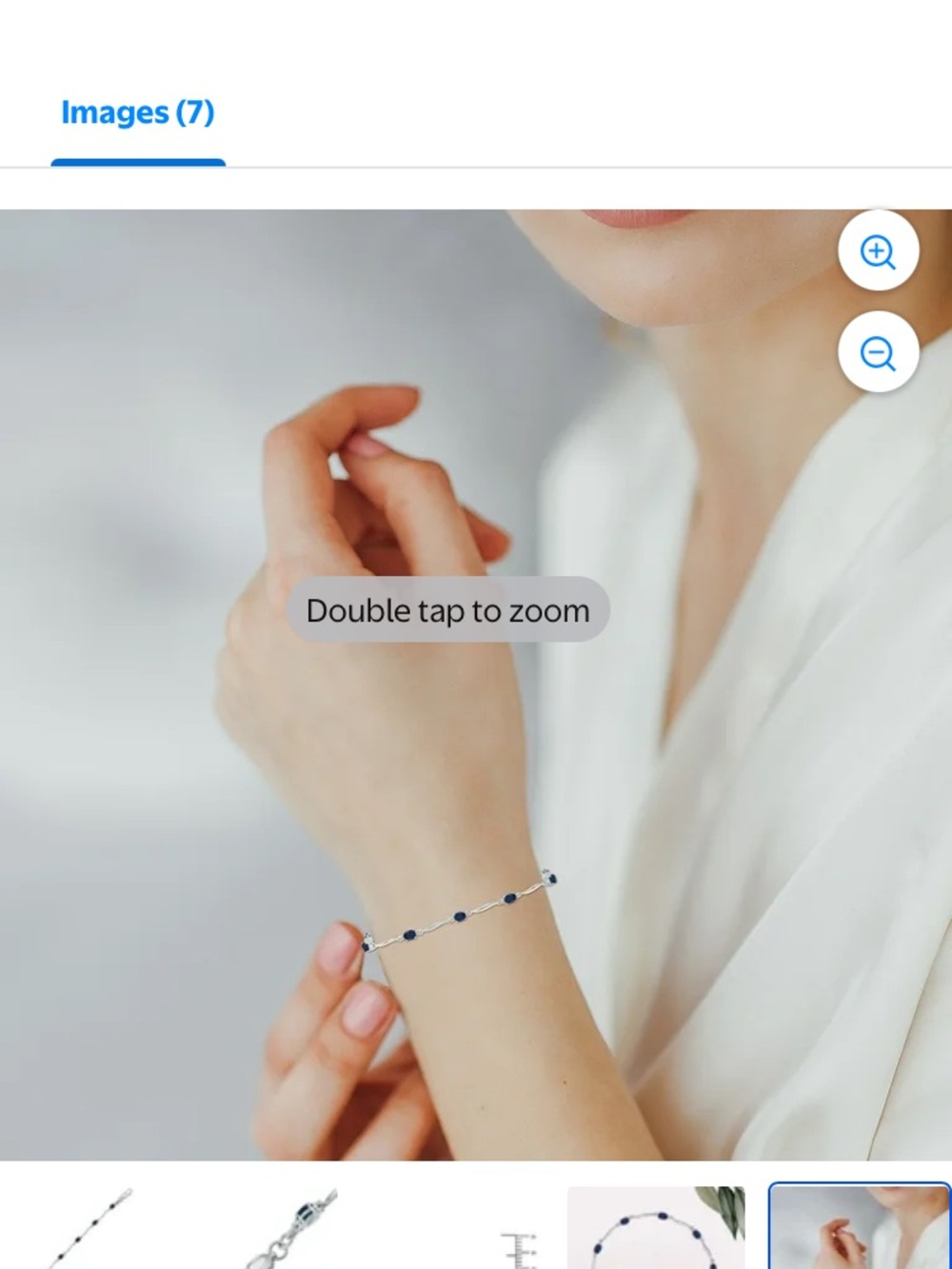 Sterling Silver Sapphire With Natural Diamond Braided Wave Bracelet For Women